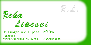 reka lipcsei business card